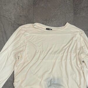 Fashion Nova Cream Long Sleeve Top